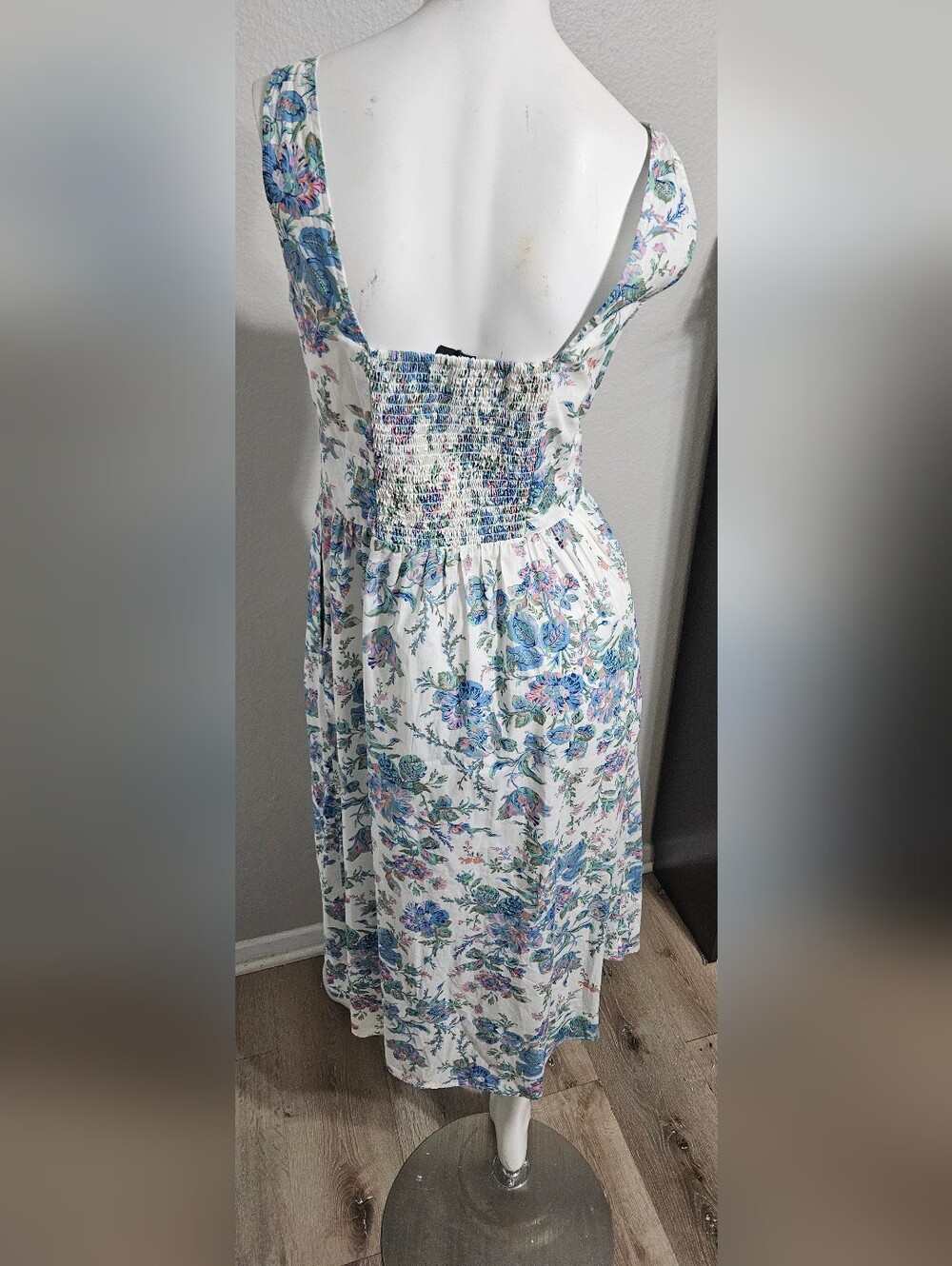 J.Crew English Garden Floral Print Button Front Midi Cottagecore Dress size 4 - Picture 5 of 8